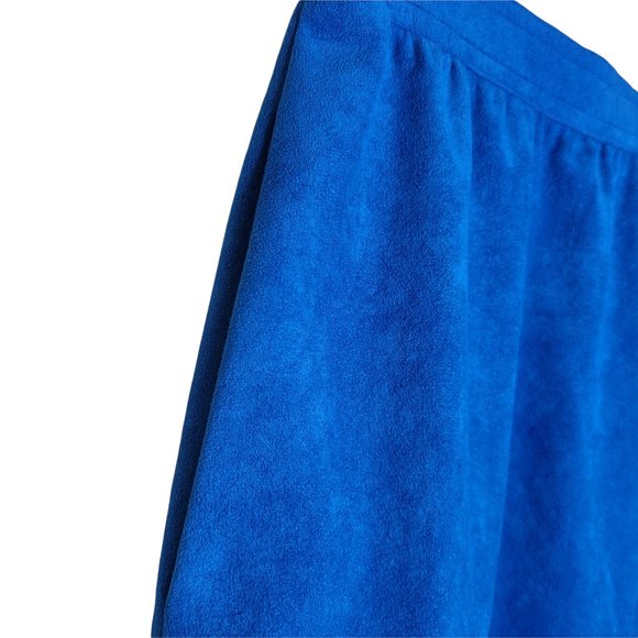 3 Piece Lot Suede Skirts Blue Red Tan Zip Up Back Pockets - Picture 2 of 12